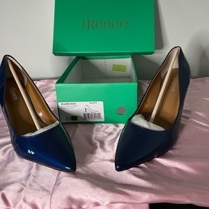 J. Renee Maressa Pearlized Patent Heel - Navy